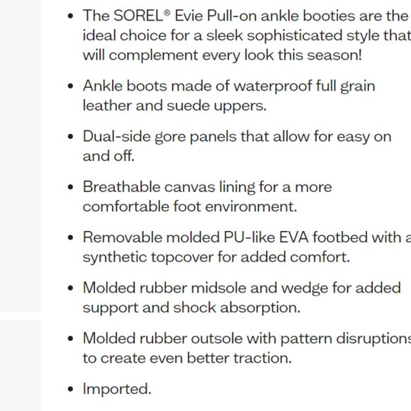 SOREL Evie Pull-On Boot Bootie Black 11 - Picture 13 of 13